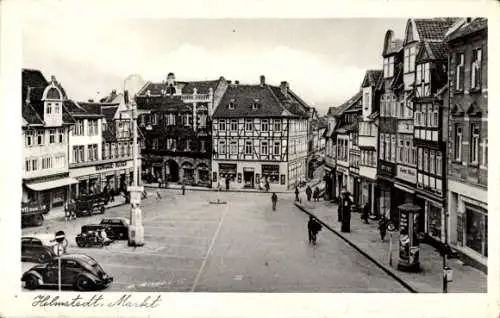 Ak Helmstedt im Harzvorland, Marktplatz, Geschäft Bernhard Becker