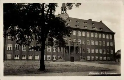 Ak Gütersloh in Westfalen, evangelisches Gymnasium