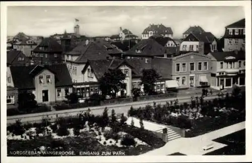 Ak Nordseebad Wangerooge in Ostfriesland, Eingang zum Park