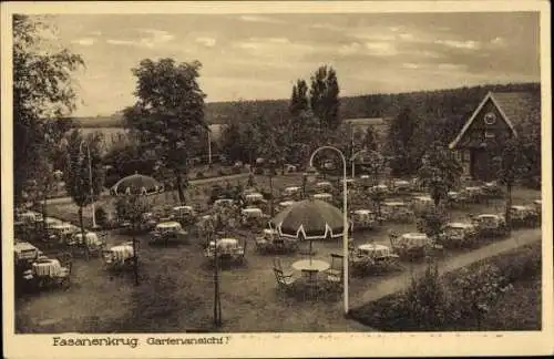 Ak Burgwedel in Niedersachsen, Fasanenkrug, Gartenansicht