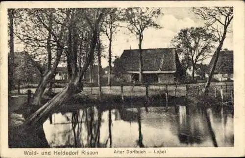 Ak Hamburg Altona Rissen, Alter Dorfteich, Lopol, Wasserspiegelung