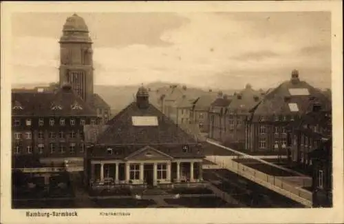 Ak Hamburg Nord Barmbek Barmbeck, Krankenhaus