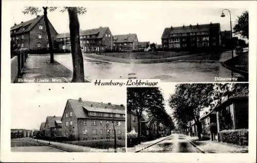 Ak Hamburg Bergedorf Lohbrügge, Dünenweg, Richard Linde Weg, Marnitz Straße