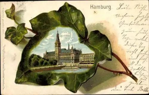 Efeu Litho Hamburg Mitte Altstadt, Rathaus