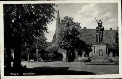 Ak Wedel an der Elbe, Marktplatz