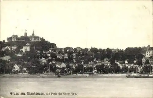 Ak Hamburg Altona Blankenese, Gesamtansicht, Süllberg