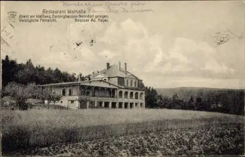 Ak Bad Nenndorf an der Weser, Restaurant Walhalla