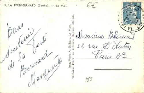 Ak La Ferté Bernard Sarthe, Le Mail