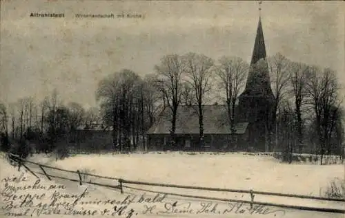 Ak Hamburg Wandsbek Rahlstedt Altrahlstedt, Kirche, Winter