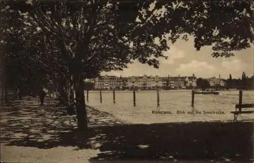 Ak Konstanz am Bodensee, Promenade, Seestraße