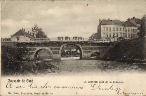 Ak Gand Gent Ostflandern, la nouveau pont de la Billoque