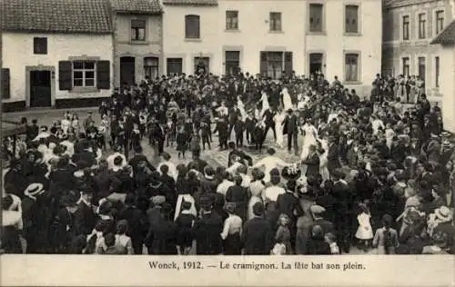 Ak Wonck Wallonien Lüttich, Le cramignon, la fete bat son plein 1912