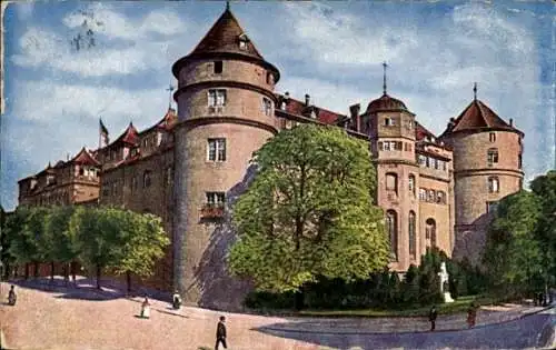 Künstler Ak Stuttgart in Württemberg, altes Schloss