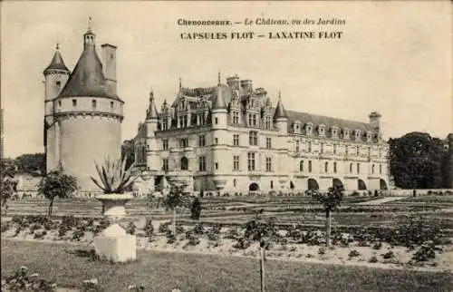 Ak Chenonceaux Indre et Loire, Schloss, Reklame