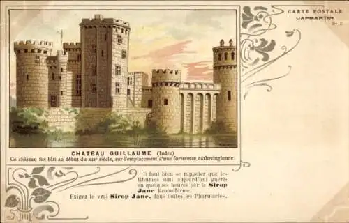 Litho Chateau Guillaume Indre