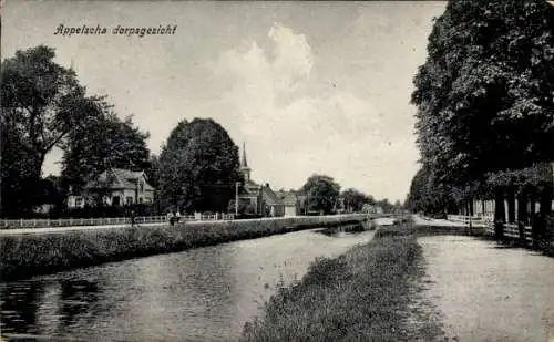 Ak Appelscha Friesland Niederlande, Dorfmotiv, Kanal