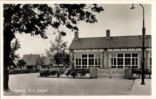 Ak Buitenpost Achtkarspelen Friesland Niederlande, O. L. Schule