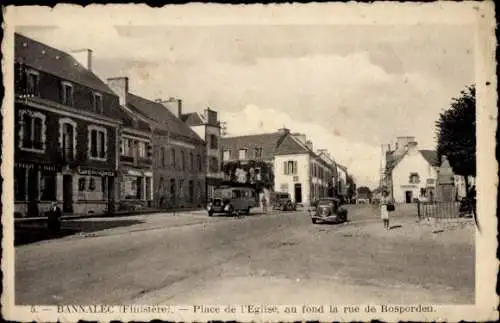 Ak Bannalec Finistère, Place de Église