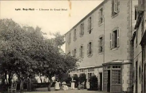 Ak Beg Meil Fouesnant Finistère, Nebengebäude des Grand Hotel