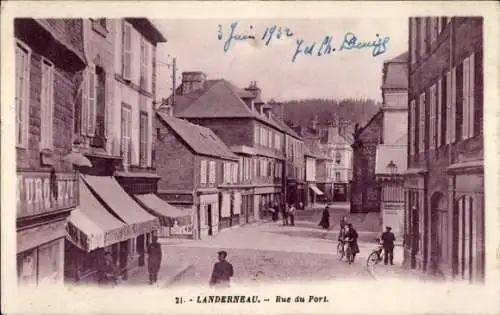 Ak Landerneau Finistère, Rue du Port