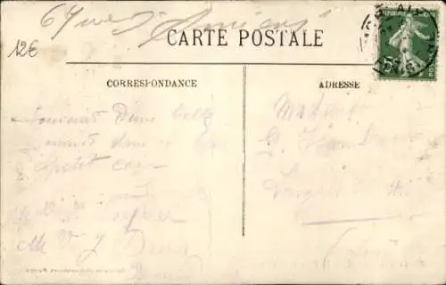 Ak Locquénolé Finistère, Place de Église