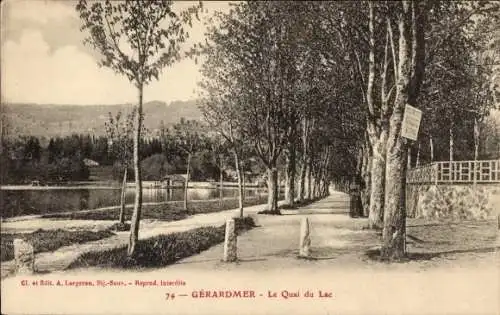 Ak Gérardmer Lothringen Vosges, Le Quai du Lac