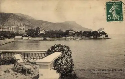 Ak Beaulieu sur Mer Alpes Maritimes, Côte d'Azur, Anse de la Formica