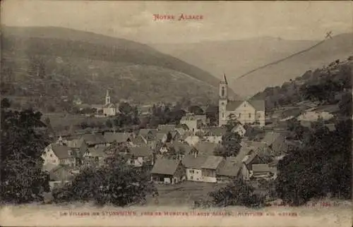 Ak Stosswihr Stoßweier Elsass Haut Rhin, La Village, pres de Munster