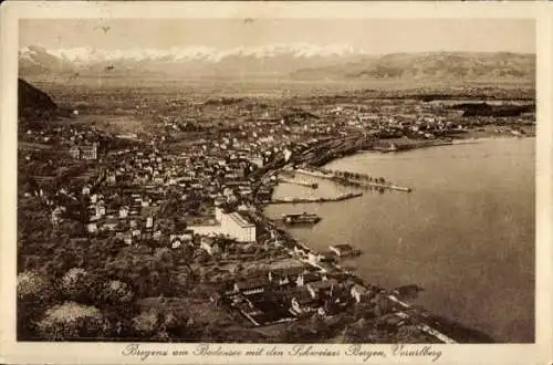 Ak Bregenz am Bodensee Vorarlberg, Gesamtansicht