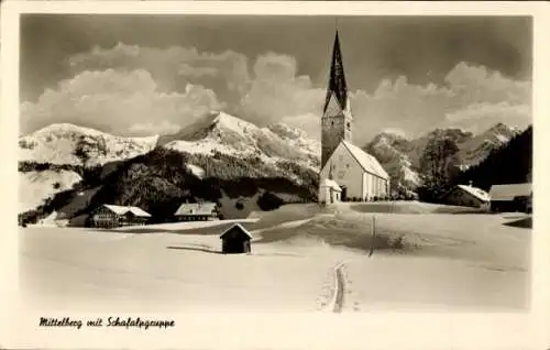 Ak Mittelberg Vorarlberg, Schafalpgruppe, Schnee