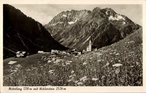 Ak Mittelberg Vorarlberg, Widderstein