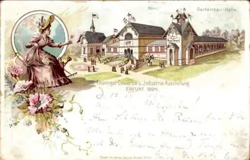 Vorläufer Litho Erfurt, Thüringer Gewerbe- und Industrieausstellung 1894, Gartenbauhalle