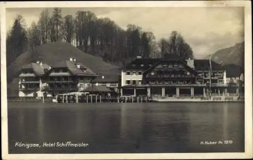 Ak Königsee Königssee Oberbayern, Hotel Schiffmeister