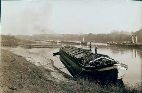 Foto Nowa Sól Neusalz an der Oder Schlesien, Lastkahn, Dampfer