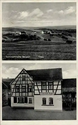 Ak Bergern Reinstädt in Thüringen, Panorama, Gasthaus Sommerfrische Bergern