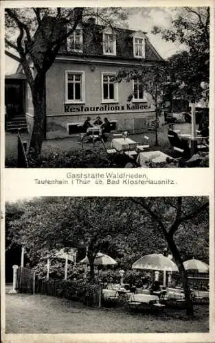 Ak Tautenhain in Thüringen, Gaststätte Waldfrieden, Garten