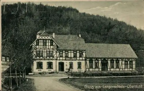 Ak Langenschade Unterwellenborn in Thüringen, Oberdorf, Gasthaus