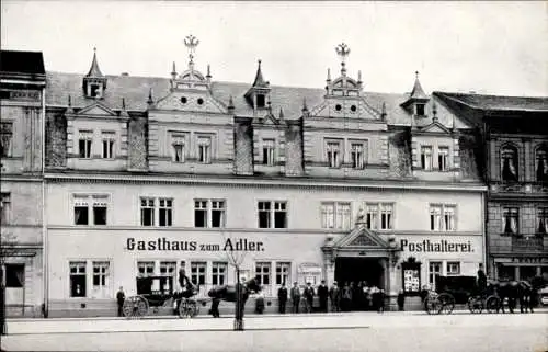 Ak Rudolstadt in Thüringen, Gasthaus zum Adler, Posthalterei, Inh. Rud. Streitberger