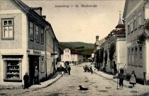 Ak Leutenberg in Thüringen, Große Marktstraße, Buchbinderei