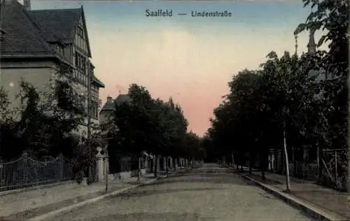 Ak Saalfeld an der Saale Thüringen, Lindenstraße