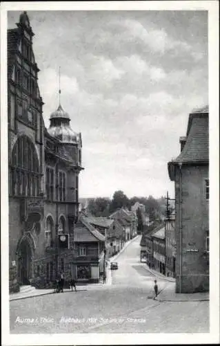 Ak Auma in Thüringen, Rathaus, Schleizer Straße