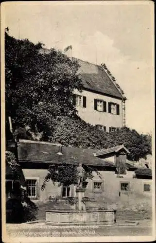 Ak Gerolzhofen in Unterfranken, Gabelmann-Brunnen, Schloss