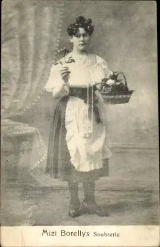 Ak Opernsängerin Mizi Borellys, Soubrette