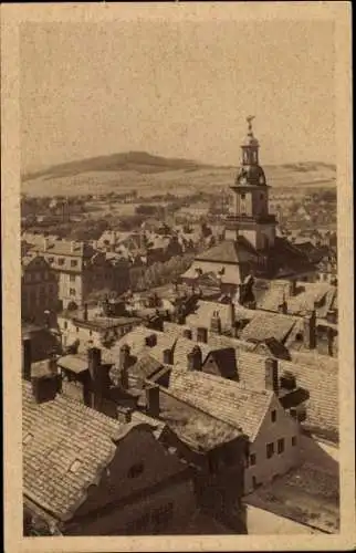 Ak Jelenia Góra Hirschberg Riesengebirge Schlesien, Blick von der kath. Kirche, Rathaus