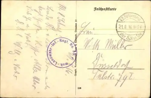 Künstler Ak Ruland, Deutscher Jäger in Uniform, Portrait