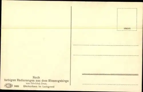 Künstler Ak Iwan, Friedrich, Riesengebrige Schlesien, Glockenhaus im Lurtzgrund