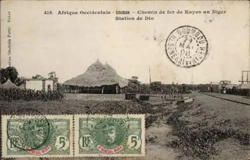 Ak Kayes Mali, Chemin de fer, Station de Dio