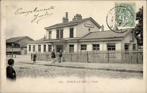 Ak Noisy-le-Sec Seine Saint Denis, La Gare