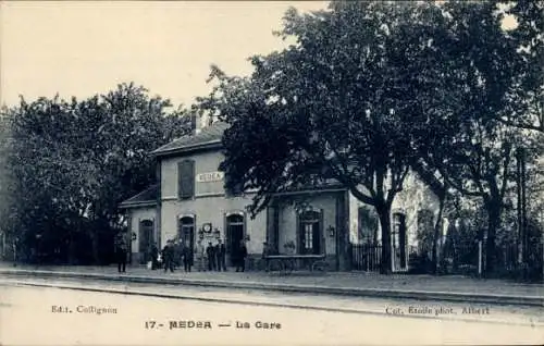 Ak Medea Algerien, Bahnhof
