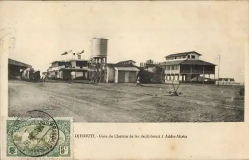 Ak Djibouti Dschibuti, La Gare, Bahnhof